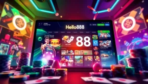 Hello88 online betting platform showcasing exciting gaming options with vibrant graphics and engaging user interface.