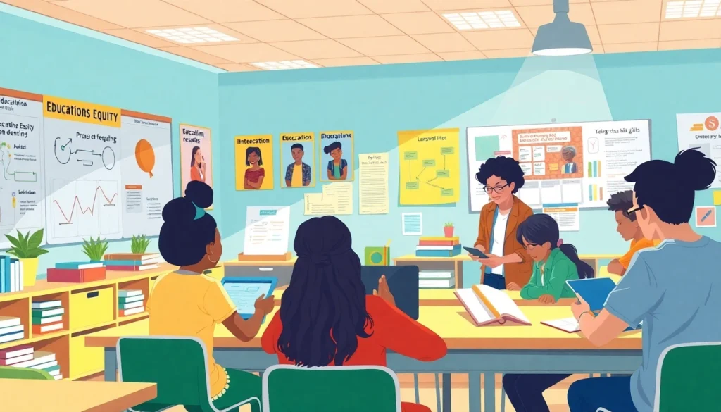 Education in an innovative classroom showcasing diversity and equity principles.