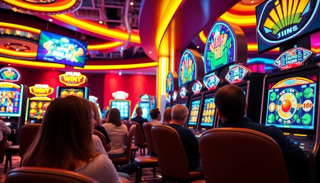 Permainan slot depo 1k yang menggembirakan dengan pemain menikmati suasana kasino online