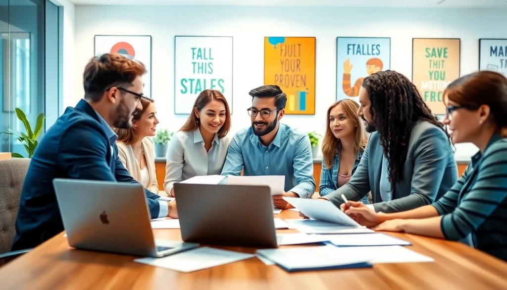 Connect to find commission-only salespeople at a lively sales meeting with diverse professionals.