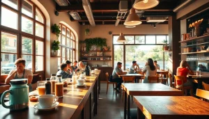 Prueba el ambiente alegre en un Coffee Shop lloret de mar, donde las personas disfrutan del café.