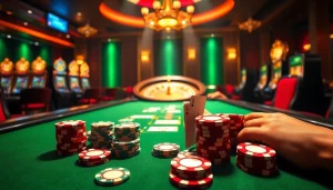Experience the thrill of gambling at a luxurious casino featuring Link TK88 poker tables.