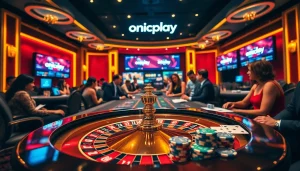 Experience thrilling gambling at onicplay with roulette, poker, and dynamic gaming ambiance.