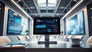 Visualize innovation with das 140 device in a modern workspace, showcasing sleek analytics.