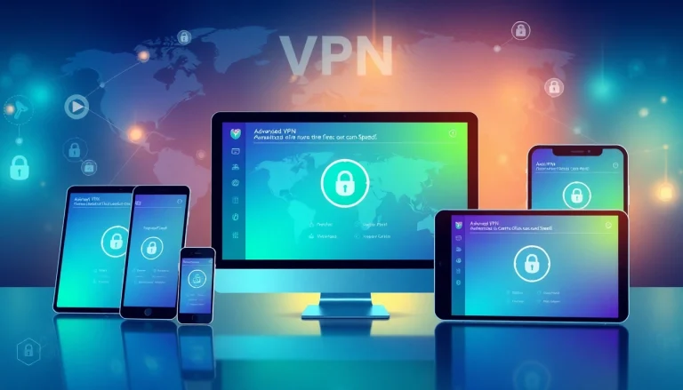 快连官网 展示在多种设备上的 VPN 界面，提供安全的互联网访问。