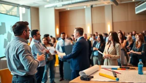 Engaging construction advocacy Colorado speakers presenting innovative strategies at a conference.