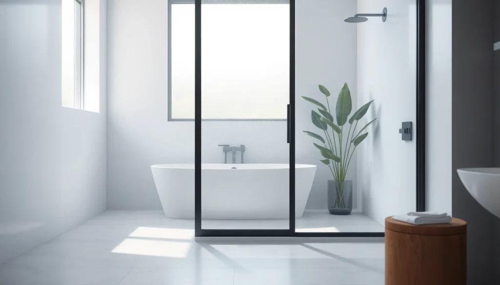Elegant shower door black frame showcased in a modern bathroom setting, enhancing aesthetic appeal.