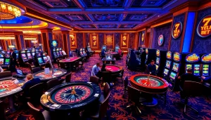 Experience thrilling betting action at 7upbet's luxurious casino gaming floor.