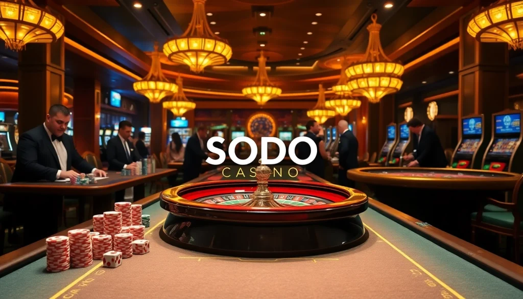Experience the thrill of SODO CASINO with vibrant gaming tables and dynamic action.