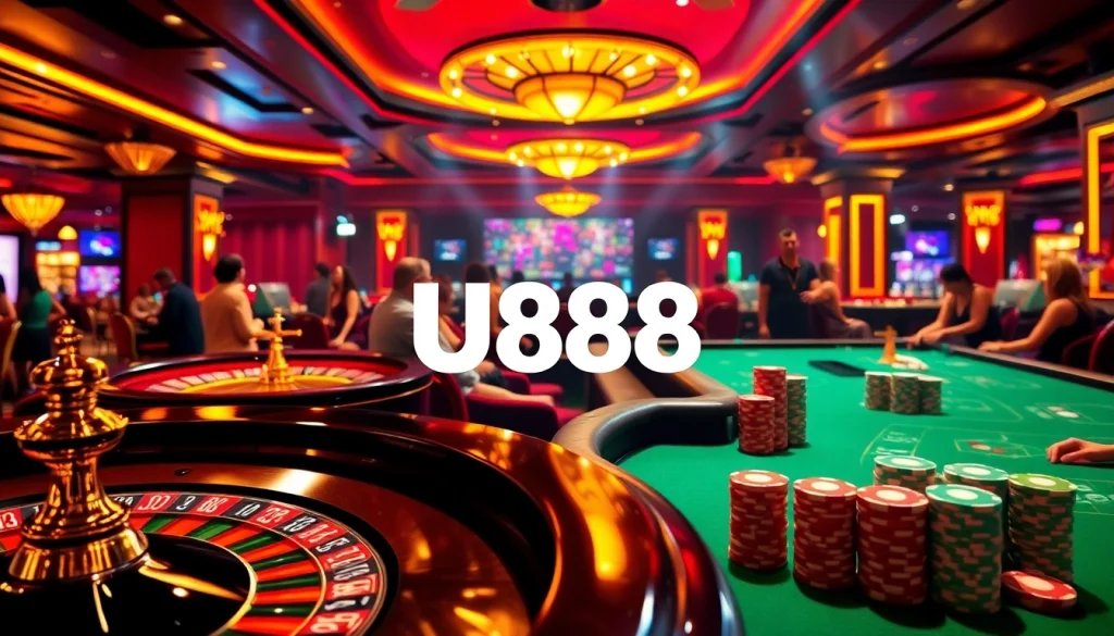 Experience the excitement of U888 with engaging casino games in a luxurious environment.