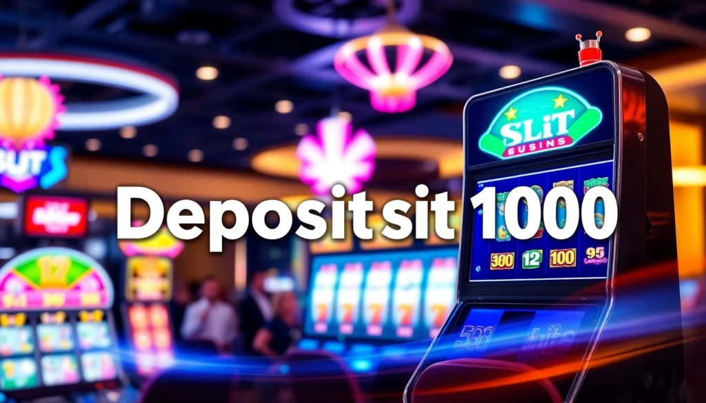 Menarik pengunjung dengan slot deposit 1000 di ruang casino modern yang cerah