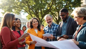 Engaged community members demonstrating construction advocacy carolinas in a collaborative setting.