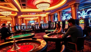 Experience thrilling gameplay featuring free porn games and classic casino elements in a vibrant gambling environment.