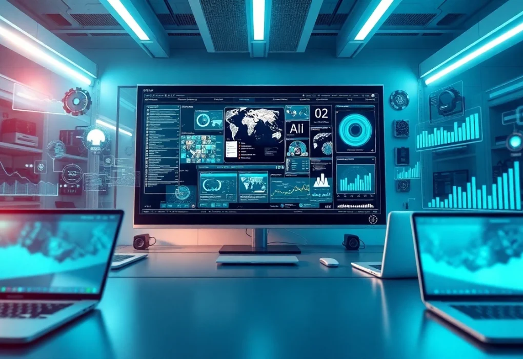 Analyze video content with cutting-edge technology using video to prompt ai in a modern workspace.