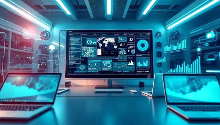 Analyze video content with cutting-edge technology using video to prompt ai in a modern workspace.