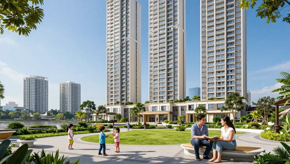 Tanjong Rhu Residences Price showcased with skyline views and families enjoying amenities, vibrant modern urban setting.